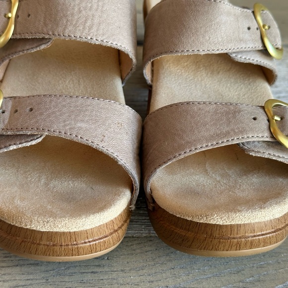 Dansko Sand Dollar Sophie Sandals Mules Comfort Platform Sz 37 - Picture 8 of 9